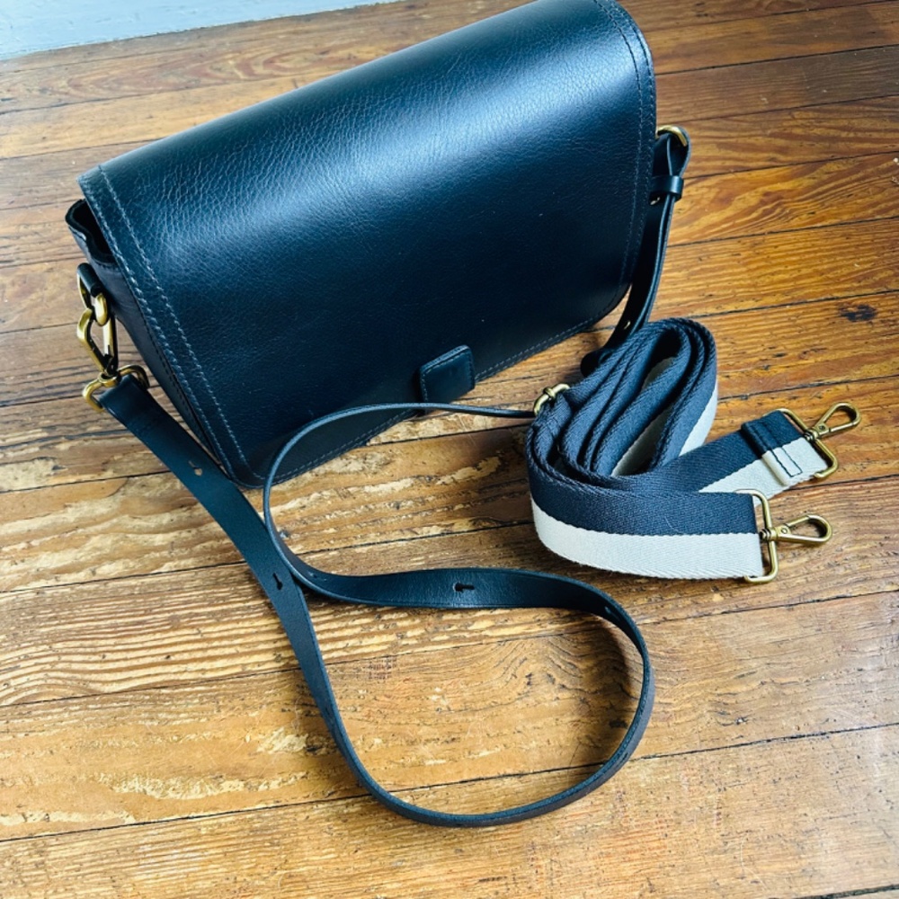 Brand New Madewell Transport Flap Shoulder Bag in True Black